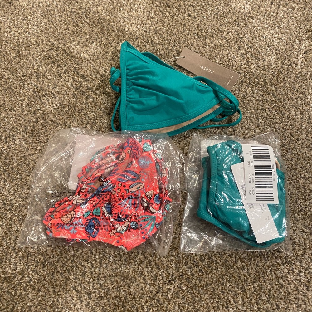 NWT• J.Crew 3 piece Playa bikinis